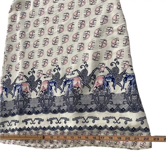 Audrey 3+1 Womens Size Small Elephant Print Slip Mini Dress Lined - Picture 8 of 11